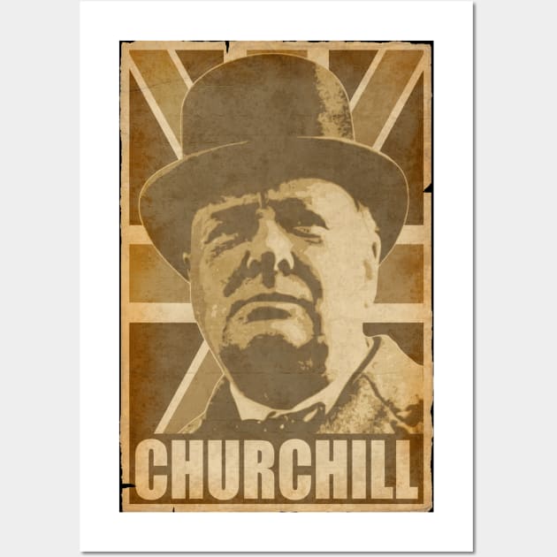 Winston Churchill Union Jack Wall Art by Nerd_art